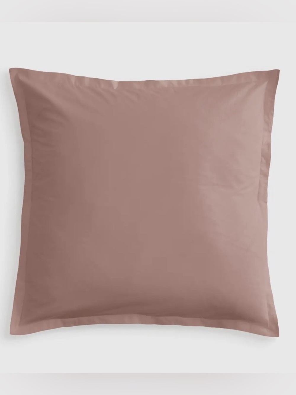 NEW Quince Organic Brushed Cotton Euro Sham, 26 X 26 (Dusty Mauve)